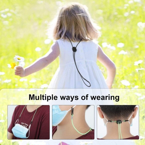 HANUKKAH STARS 100% COTTON 3-LAYER MASK & LANYARD - Picture 9 of 9